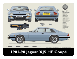 Jaguar XJS HE Coupe 1981-90 Mouse Mat